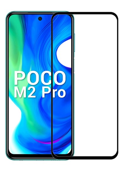 POWERTECH Tempered Glass 5D, full glue, Xiaomi Poco M2 Pro 2020, μαύρο