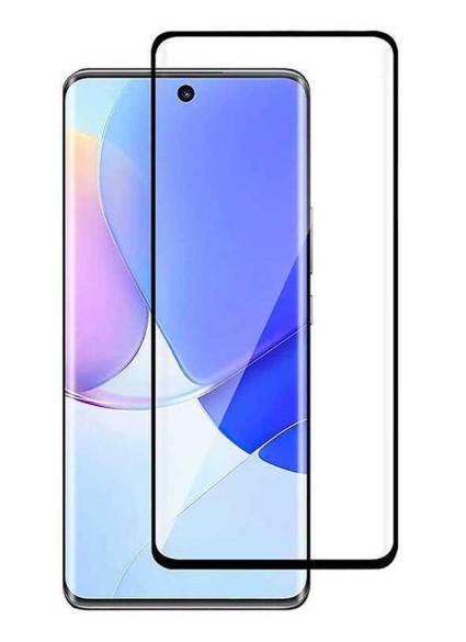 POWERTECH tempered glass 5D, full glue, curved, Huawei P50 Pro, μαύρο