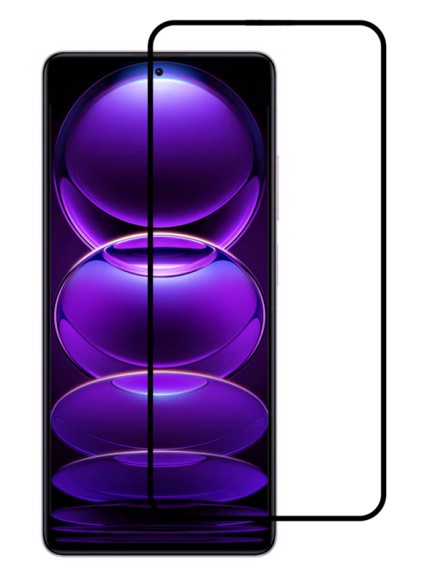 POWERTECH tempered glass 5D, Xiaomi Redmi Note 12 Pro/5G/Pro plus, μαύρο