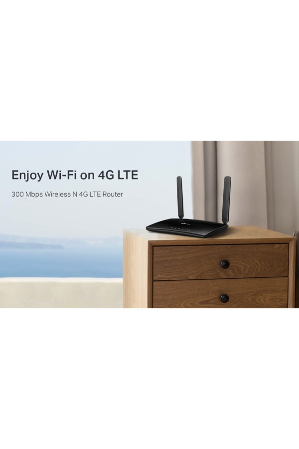 TP-LINK Wireless N Router TL-MR6400, 4G LTE, Wi-Fi 300Mbps, Ver. 4.0