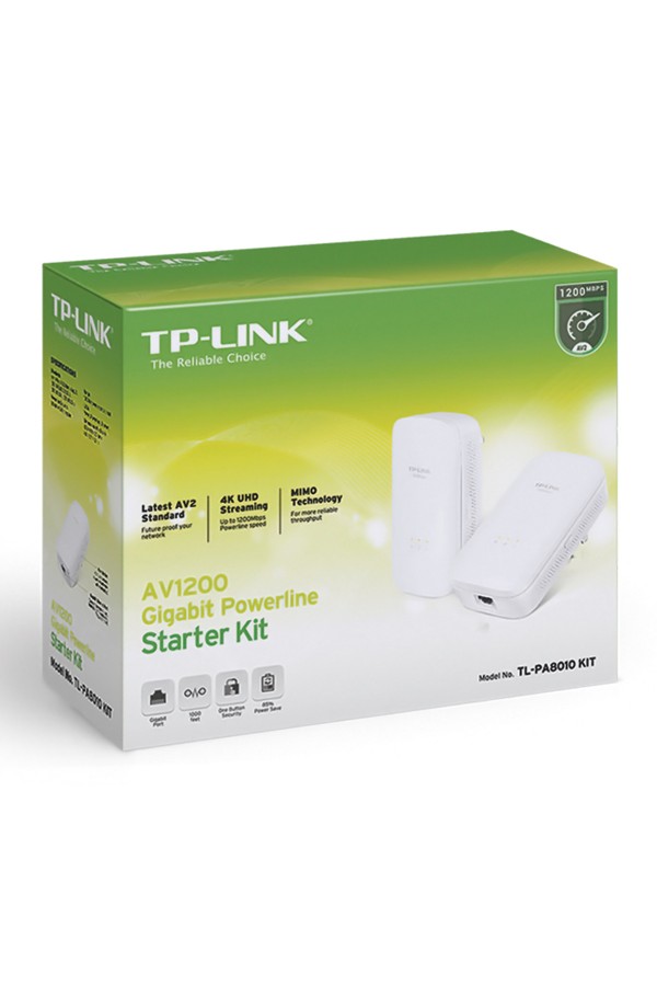 TP-LINK Powerline Starter Kit TL-PA8010, AV1200 Gigabit, Ver. 1.0