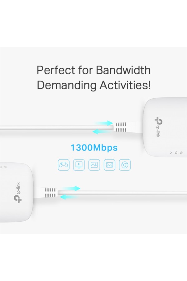 TP-LINK Passthrough Powerline Starter Kit TL-PA8010P, AV1300, Ver: 3.0