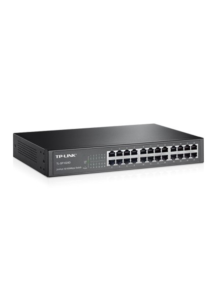 TP-LINK Desktop Switch TL-TL-SF1024D, 10/100Mbps, 24 Θύρες, Ver. 3.0