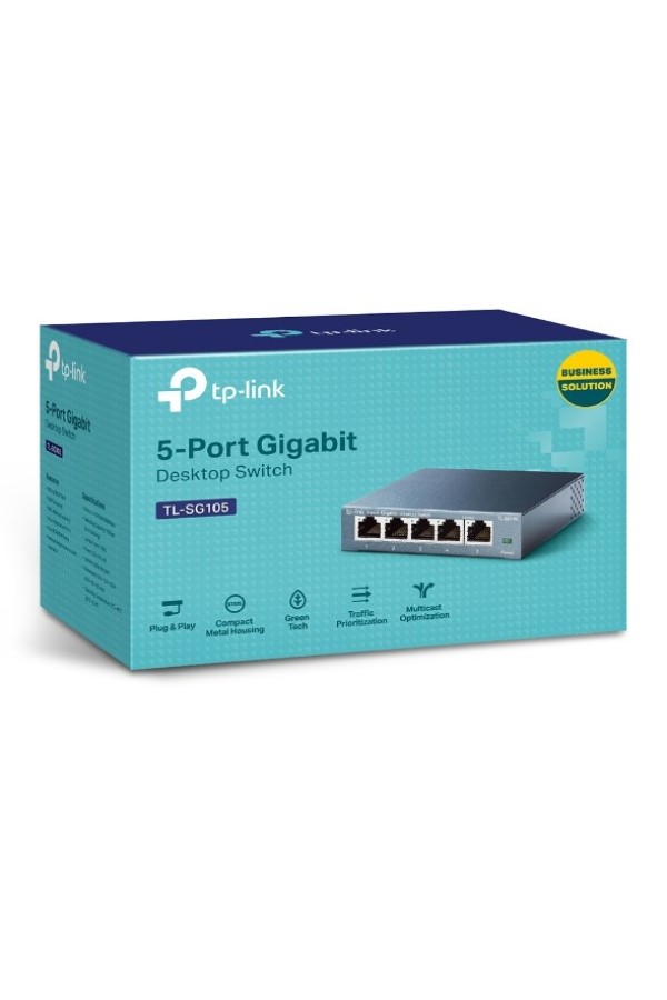 TP-LINK Gigabit Switch TL-SG105, 5 θύρες, Ver. 8.0