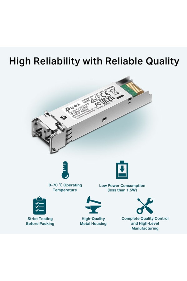 TP-LINK 1000Base-LX SMF Mini GBIC Module TL-SM311LS, έως 20km, Ver. 4.20