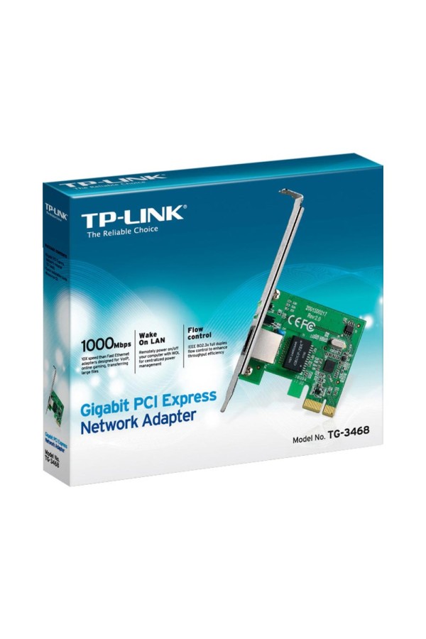 TP-LINK Ethernet Card V2 PCI Express 3 10/100/1000 Mbps (TG-3468) (TPTG-3468)