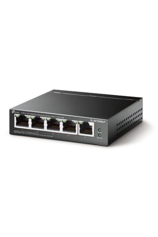 TP-LINK 5-Port 10/100 Mbps Desktop Switch with 4-Port PoE (TL-SF1005LP) (TPTL-SF1005LP)