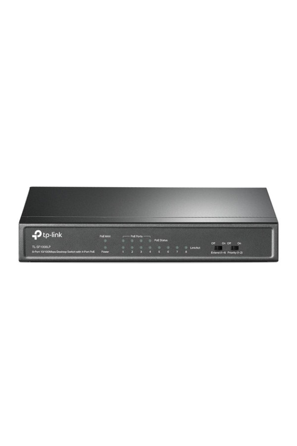 TP-LINK 8-Port 10/100 Mbps Desktop Switch with 4-Port PoE (TL-SF1008LP) (TPTL-SF1008LP)