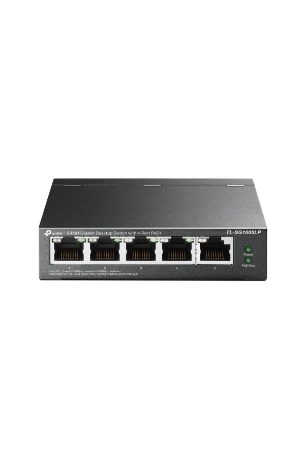 TP-LINK 5-Port Gigabit Desktop Switch with  4-Port PoE+  (TL-SG1005LP) (TPTL-SG1005LP)