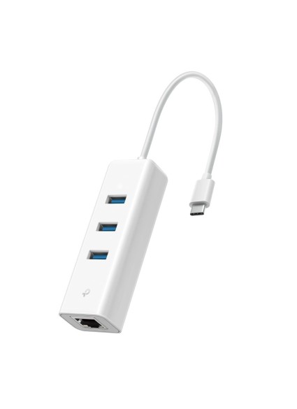 TP-LINK USB 2.0 3 Port Hub with USB-A / Ethernet Connection (UE330C) (TPUE330C)