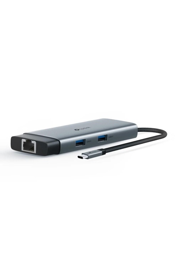 TP-LINK USB-C Docking Station with HDMI 4K PD Ethernet Gray (UH6120C) (TPUH6120C)