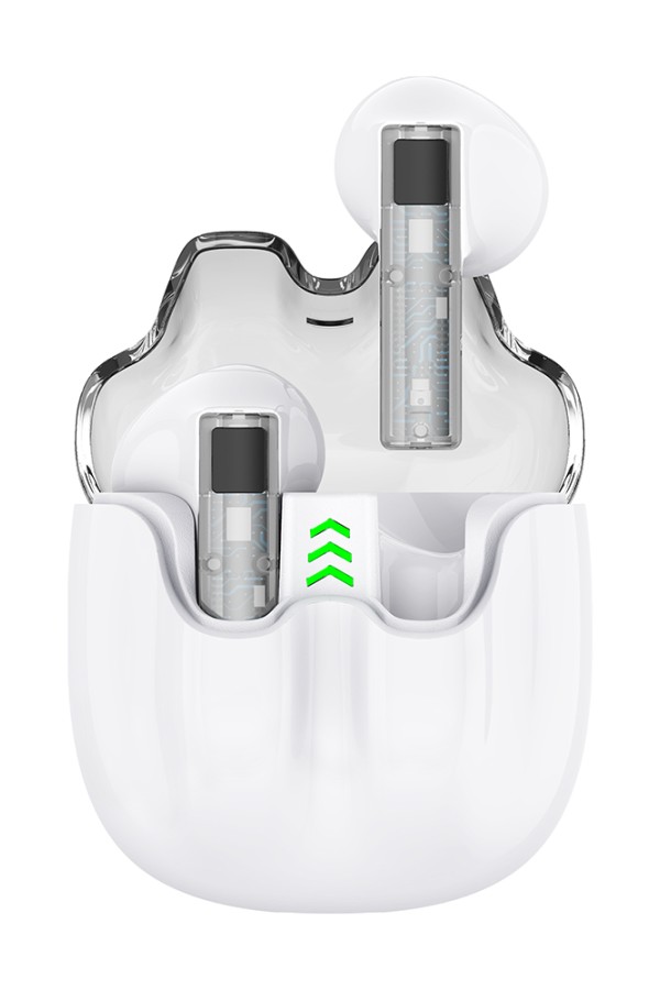CELEBRAT earphones με θήκη φόρτισης TWS-W27, True Wireless, Φ13mm, λευκά