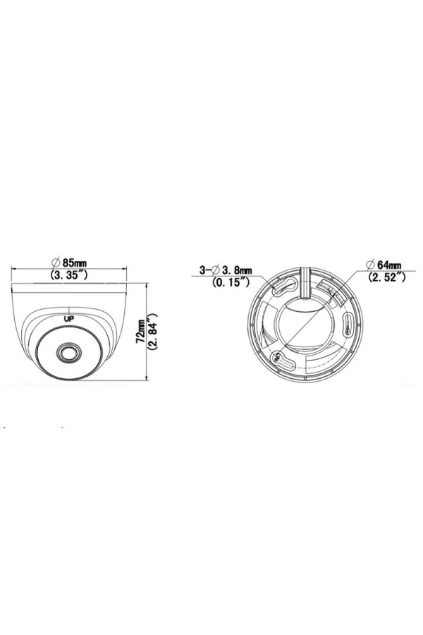 UNIARCH υβριδική κάμερα UAC-T132-F28-H, 2.8mm, 2MP, IR 20m