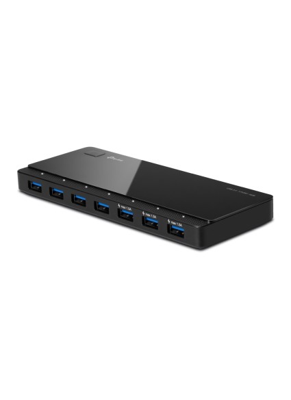 TP-LINK USB hub UH700, 7x θυρών, 5Gbps, 5V/1.5A, USB σύνδεση, μαύρο