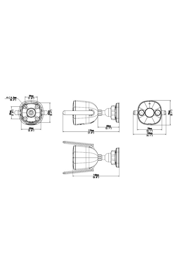 UNIARCH smart κάμερα UHO-B2D-M3F3D, 3MP, WiFi, SD, IP67