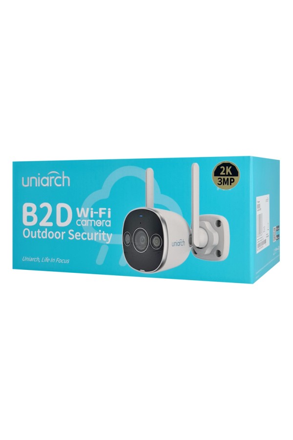 UNIARCH smart κάμερα UHO-B2D-M3F3D, 3MP, WiFi, SD, IP67