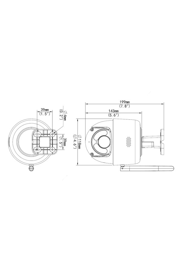 UNIARCH smart κάμερα UHO-P1A-M3F4D, 3MP, WiFi, PTZ, SD