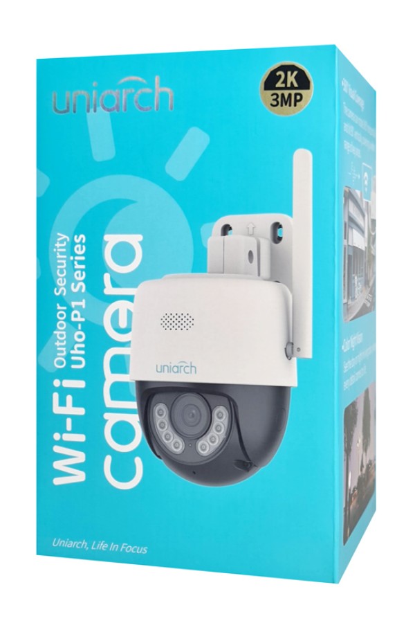 UNIARCH smart κάμερα UHO-P1A-M3F4D, 3MP, WiFi, PTZ, SD