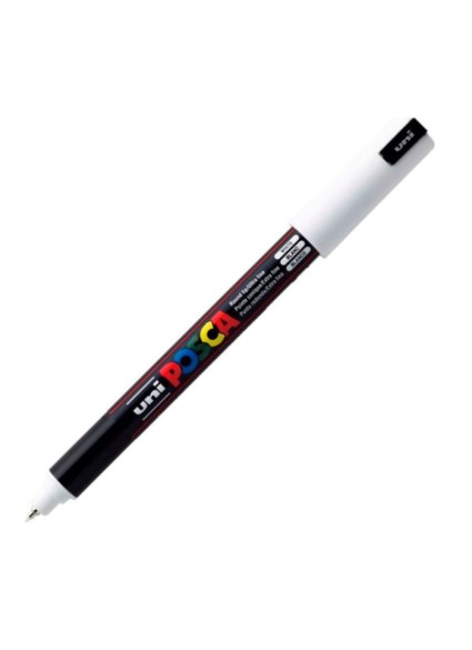 Uni-Ball Μαρκαδοροι Posca Pc-1Mr Extra Fine White (PC1MREXFWH) (UNIPC1MREXFWH)