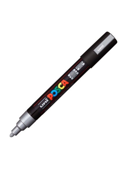 Uni-Ball Μαρκαδοροι Posca Pc-5M Medium Silver (PC5MMSLV) (UNIPC5MMSLV)