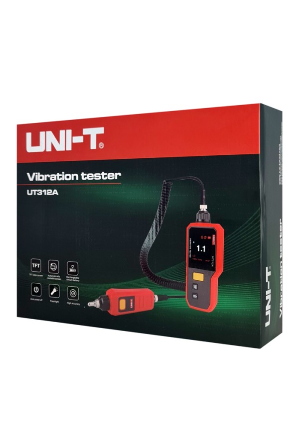 UNI-T tester κραδασμών UT312A, PEAK/RMS/P-P, 1350mAh