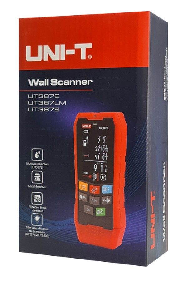 UNI-T ψηφιακός αναλυτής τοίχου UT387E, ανιχνεύει μέταλλο/ξύλο/καλώδια