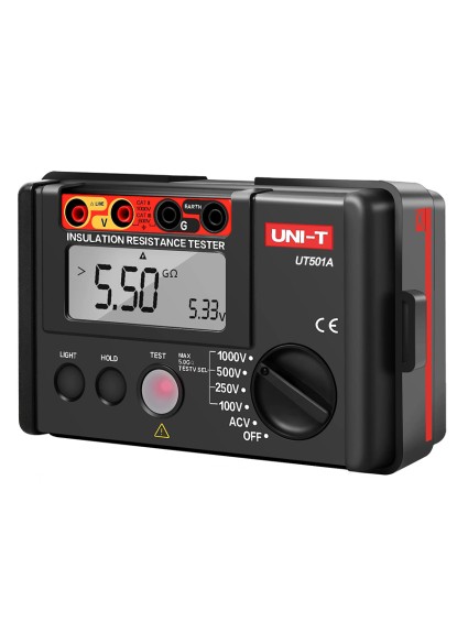 UNI-T Tester μόνωσης UT501A, 100V/250V/500V/1000V