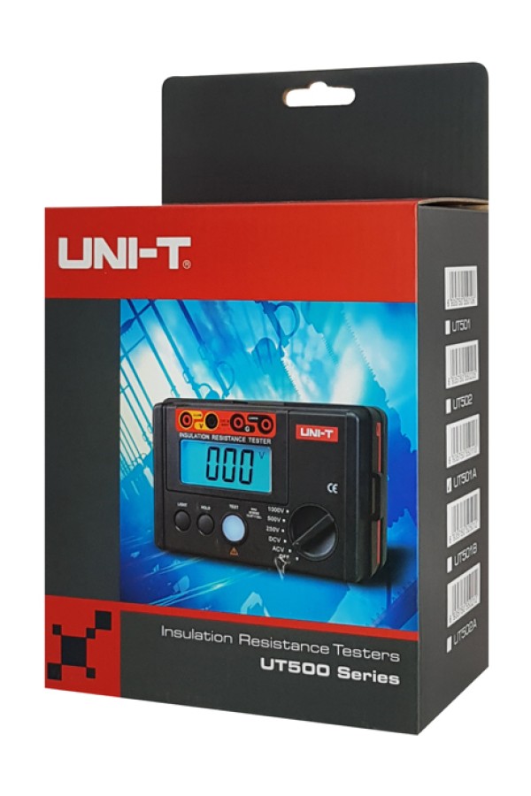 UNI-T Tester μόνωσης UT501A, 100V/250V/500V/1000V