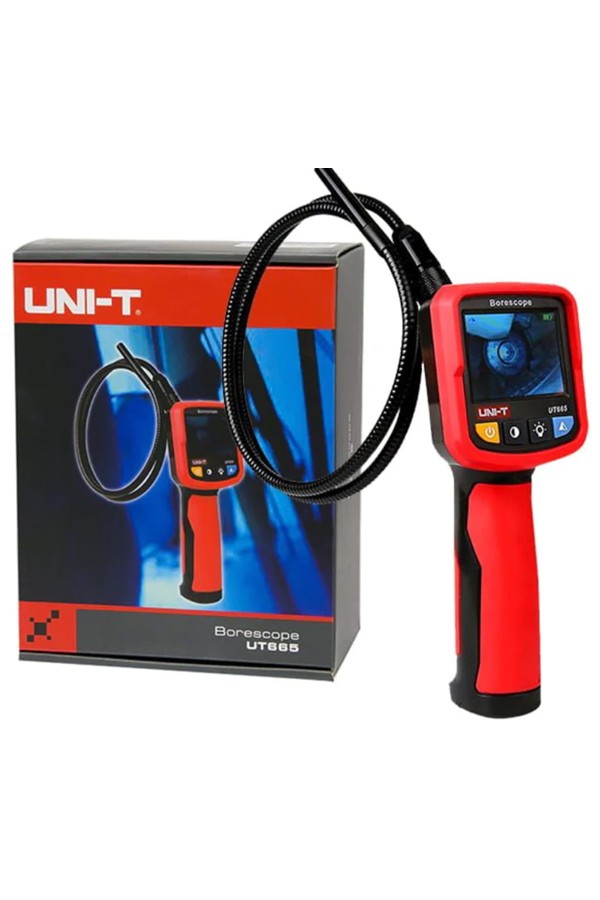 UNI-T ενδοσκοπική κάμερα UT665 με οθόνη απεικόνισης, LED, 1m, IP67