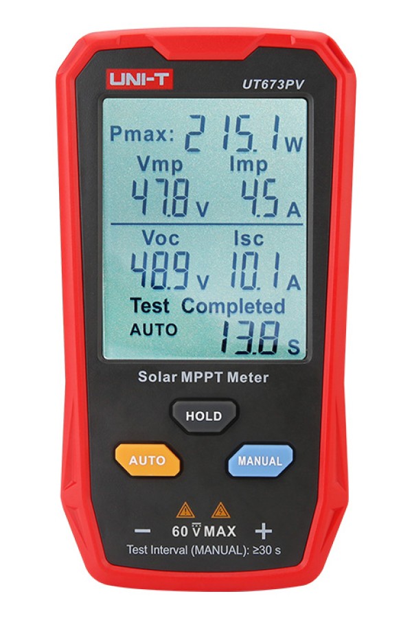 UNI-T tester φωτοβολταϊκών πάνελ UT673PV, 5~800W, 0~35A, 12~60V