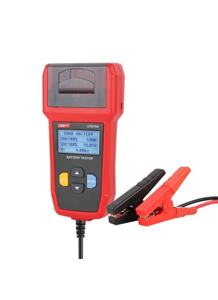 UNI-T tester μπαταρίας αυτοκινήτων UT675A με κροκοδειλάκια & εκτυπωτή