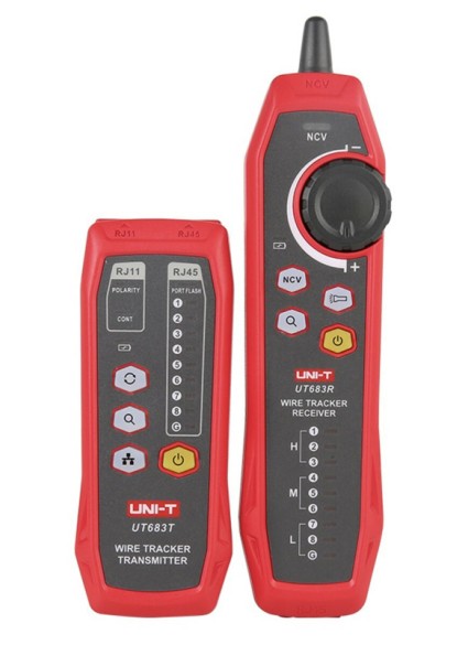 UNI-T tester καλωδίων δικτύου UT683KIT, RJ45/RJ11