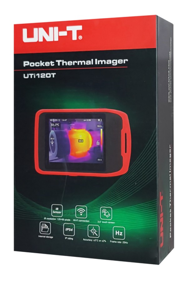 UNI-T συσκευή θερμικής απεικόνισης UTI120T, -20°C έως 400°C, WiFi, IP54