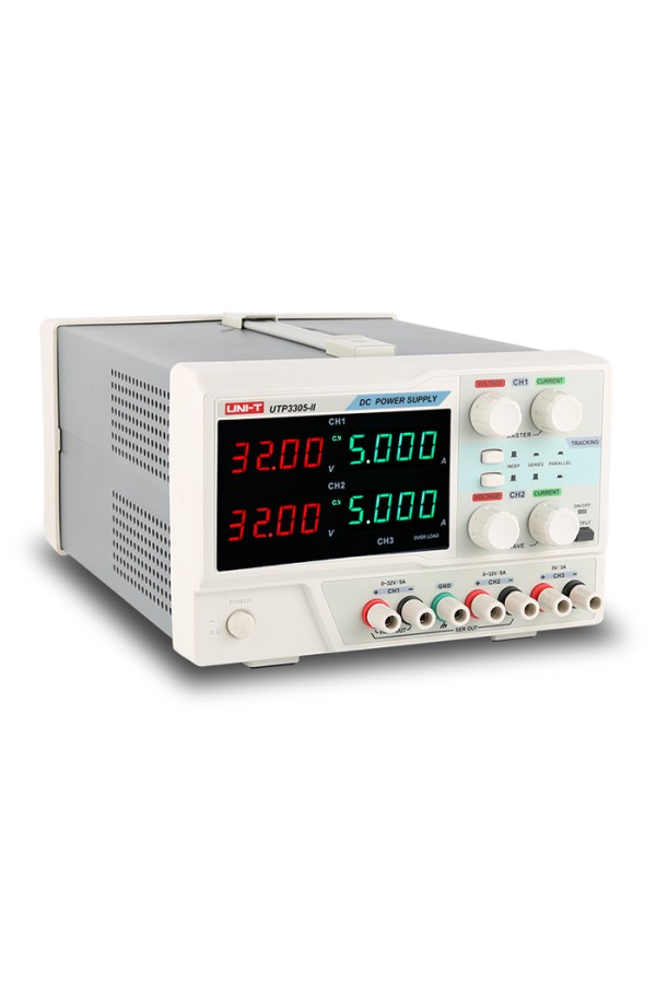 UNI-T DC power supply UTP3305-II, 3 καναλιών, 2x 0~32V/0~5A, 1x 5V/3A