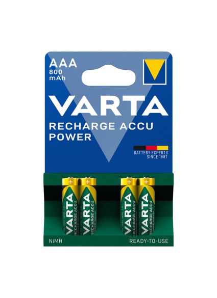 Επαναφορτιζόμενες Μπαταρίες Varta Ready2use R03 AAA Ni-MH 800 mAh 4 τμχ (56703B4) (VART56703B4)