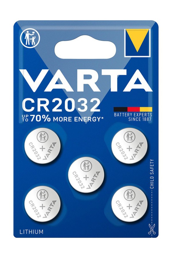VARTA μπαταρία λιθίου CR2032, 3V, 5τμχ
