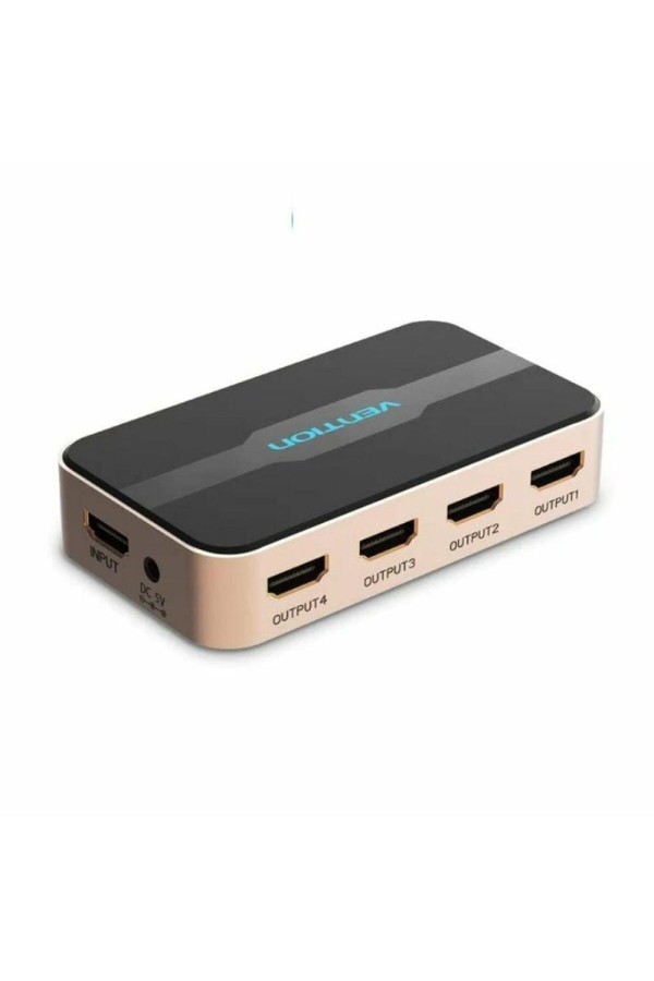 VENTION 1 In 4 Out 4K HDMI Splitter Gold Aluminum Alloy Type (ACCG0-EU) (VENACCG0-EU)