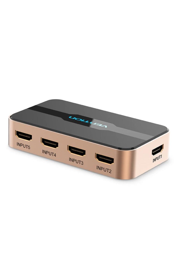 VENTION HDMI Switcher 5 In 1 Out Gold - High-End Series (ACDG0) (VENACDG0)