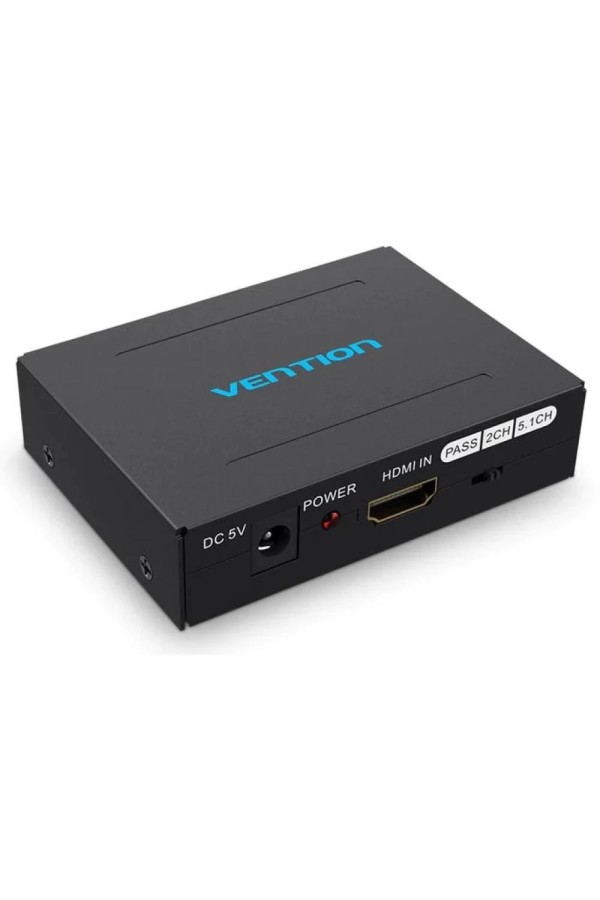 VENTION Audio Segregator HDMI to HDMI/ Optical Fiber/ 2RCA Audio Converter Black Metal Type (AFHB0) (VENAFHB0)