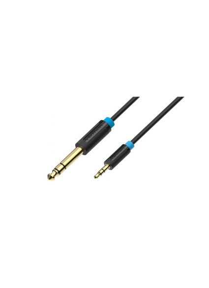 VENTION 3.5mm Male to 6.5mm Male Audio Cable 1.5M Black (BABBG) (VENBABBG)