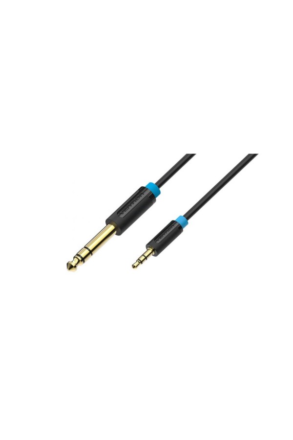 VENTION 3.5mm Male to 6.5mm Male Audio Cable 1.5M Black (BABBG) (VENBABBG)