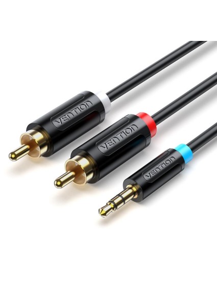 VENTION 3.5mm Male to 2RCA Male Cable 0.5M Black (BCLBD) (VENBCLBD)