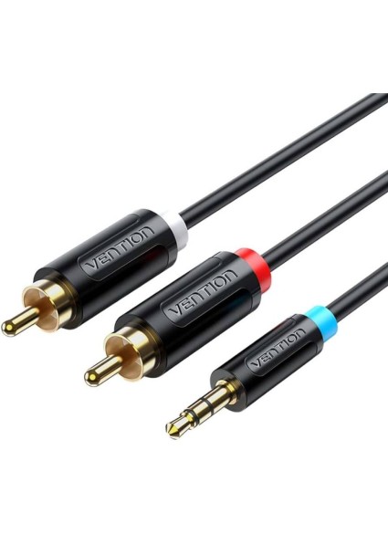 VENTION 3.5mm Male to 2RCA Male Cable 1M Black (BCLBF) (VENBCLBF)