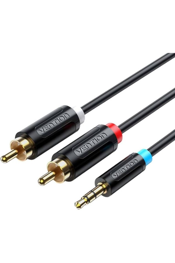 VENTION 3.5mm Male to 2RCA Male Cable 1M Black (BCLBF) (VENBCLBF)
