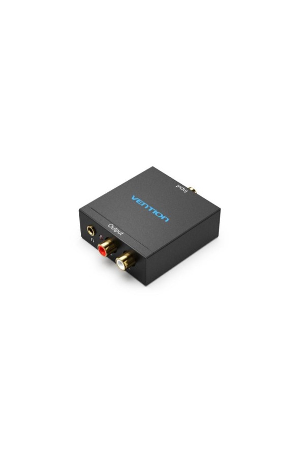 VENTION Optical Fiber/Coaxial Digital Audio to TRS 3.5mm/2RCA Audio Converter Black (BDFB0) (VENBDFB0)