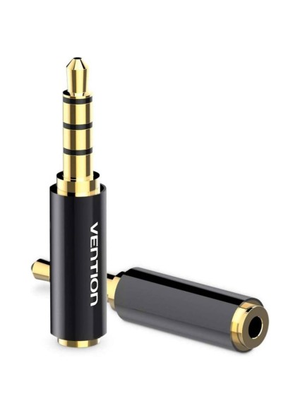 VENTION 3.5mm Male to 2.5mm Female Audio Adapter Black Metal Type (BFBB0) (VENBFBB0)