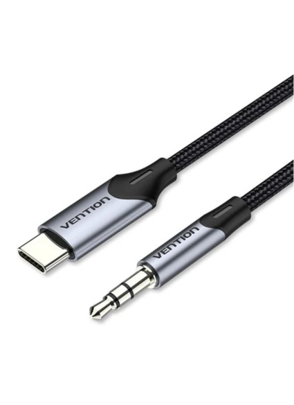 VENTION Type-C Male to 3.5mm Male Cable 1M Gray Aluminum Alloy Type (BGKHF) (VENBGKHF)