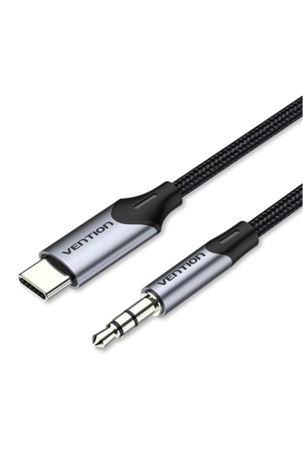 VENTION Type-C Male to 3.5mm Male Cable 1M Gray Aluminum Alloy Type (BGKHF) (VENBGKHF)