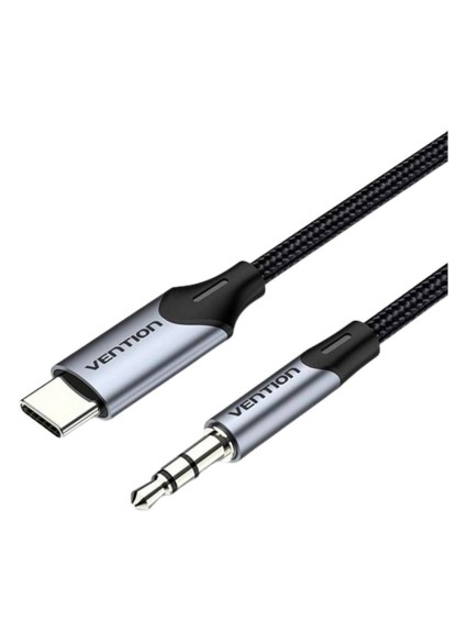 VENTION Type-C Male to 3.5mm Male Cable 1.5M Gray Aluminum Alloy Type (BGKHG) (VENBGKHG)