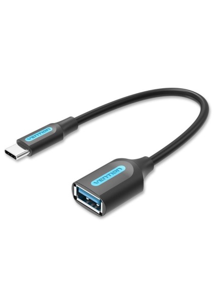 VENTION USB 3.1 (Gen 1) Type-C Male to A Female OTG Cable 0.15M Black PVC Type (CCVBB) (VENCCVBB)